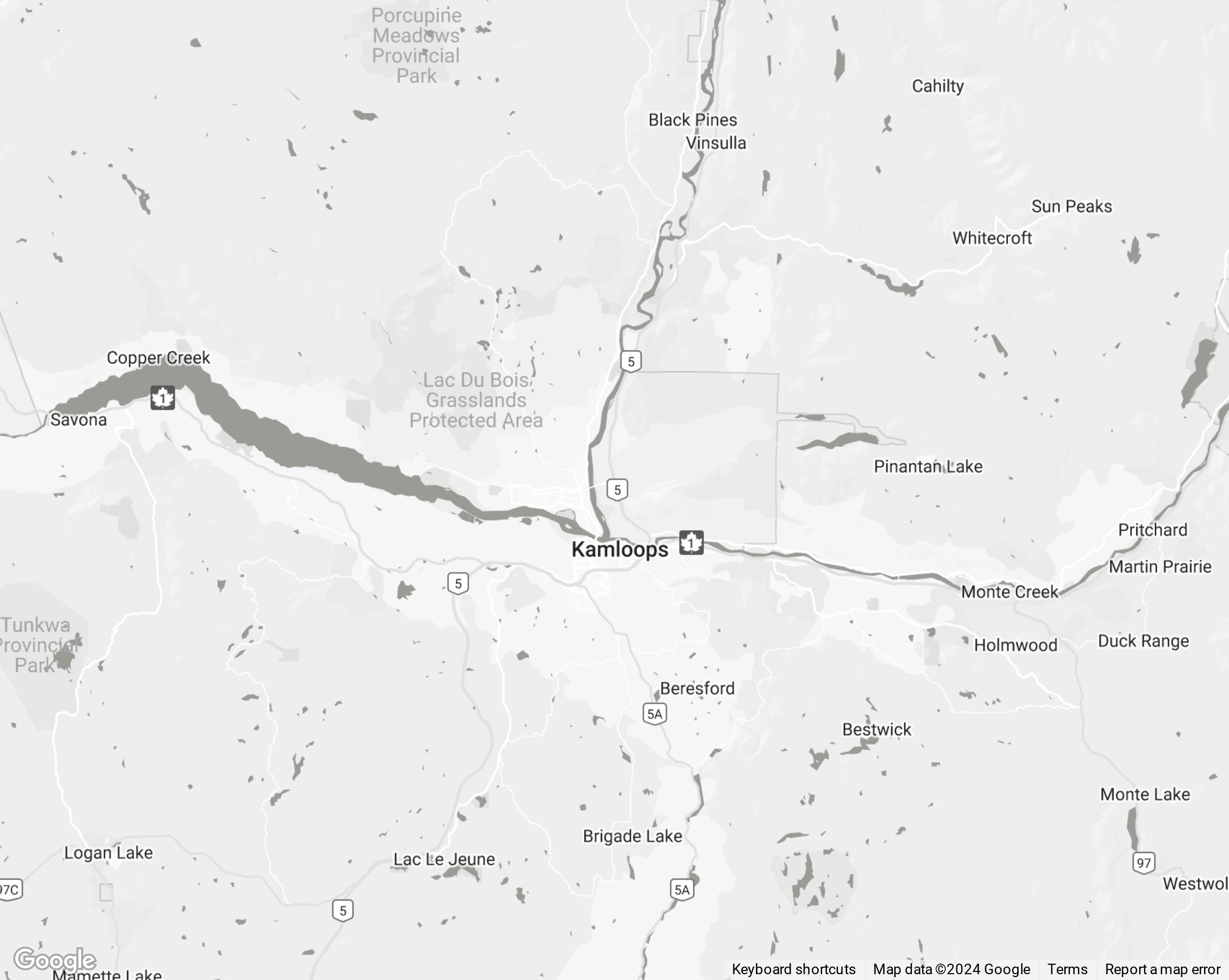 Kamloops map